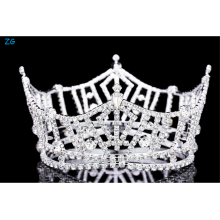 3" Tall Pageant Tiara Crown - Silver Plated Rhinestone Crystal